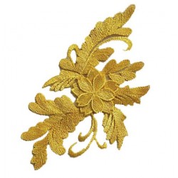 Appliczioni in pizzo giallo